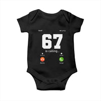 67 Is Calling Meme Baby Onesie Funny Six Seven Phone Call Screen - Wonder Print Shop