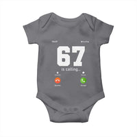 67 Is Calling Meme Baby Onesie Funny Six Seven Phone Call Screen - Wonder Print Shop