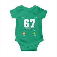 67 Is Calling Meme Baby Onesie Funny Six Seven Phone Call Screen - Wonder Print Shop