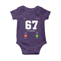 67 Is Calling Meme Baby Onesie Funny Six Seven Phone Call Screen - Wonder Print Shop