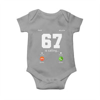 67 Is Calling Meme Baby Onesie Funny Six Seven Phone Call Screen - Wonder Print Shop