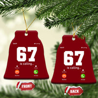 67 Is Calling Meme Ceramic Ornament Funny Six Seven Phone Call Screen - Wonder Print Shop