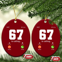 67 Is Calling Meme Ceramic Ornament Funny Six Seven Phone Call Screen - Wonder Print Shop