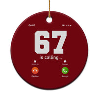 67 Is Calling Meme Ceramic Ornament Funny Six Seven Phone Call Screen - Wonder Print Shop