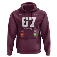 67 Is Calling Meme Hoodie Funny Six Seven Phone Call Screen - Wonder Print Shop