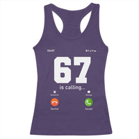 67 Is Calling Meme Racerback Tank Top Funny Six Seven Phone Call Screen - Wonder Print Shop