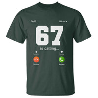 67 Is Calling Meme T Shirt Funny Six Seven Phone Call Screen - Wonder Print Shop