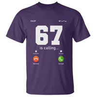 67 Is Calling Meme T Shirt Funny Six Seven Phone Call Screen - Wonder Print Shop