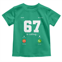 67 Is Calling Meme Toddler T Shirt Funny Six Seven Phone Call Screen - Wonder Print Shop