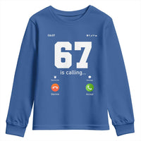 67 Is Calling Meme Youth Sweatshirt Funny Six Seven Phone Call Screen - Wonder Print Shop