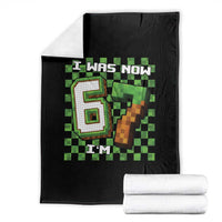 I Was 6 Now I'm 7 Birthday Meme Throw Blanket Pixel Style 67 Gamer Six Seven Joke - Wonder Print Shop