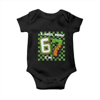 I Was 6 Now I'm 7 Birthday Meme Baby Onesie Pixel Style 67 Gamer Six Seven Joke - Wonder Print Shop
