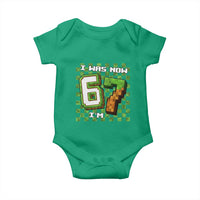 I Was 6 Now I'm 7 Birthday Meme Baby Onesie Pixel Style 67 Gamer Six Seven Joke - Wonder Print Shop