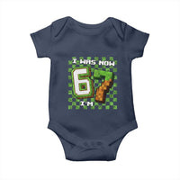 I Was 6 Now I'm 7 Birthday Meme Baby Onesie Pixel Style 67 Gamer Six Seven Joke - Wonder Print Shop