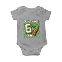 I Was 6 Now I'm 7 Birthday Meme Baby Onesie Pixel Style 67 Gamer Six Seven Joke - Wonder Print Shop
