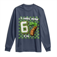I Was 6 Now I'm 7 Birthday Meme Long Sleeve Shirt Pixel Style 67 Gamer Six Seven Joke - Wonder Print Shop