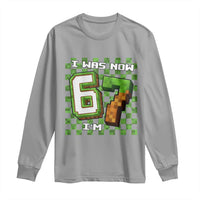 I Was 6 Now I'm 7 Birthday Meme Long Sleeve Shirt Pixel Style 67 Gamer Six Seven Joke - Wonder Print Shop
