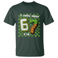 I Was 6 Now I'm 7 Birthday Meme T Shirt Pixel Style 67 Gamer Six Seven Joke - Wonder Print Shop