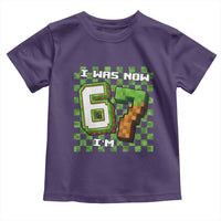 I Was 6 Now I'm 7 Birthday Meme Toddler T Shirt Pixel Style 67 Gamer Six Seven Joke - Wonder Print Shop