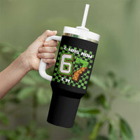 I Was 6 Now I'm 7 Birthday Meme Tumbler With Handle Pixel Style 67 Gamer Six Seven Joke - Wonder Print Shop