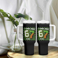 I Was 6 Now I'm 7 Birthday Meme Tumbler With Handle Pixel Style 67 Gamer Six Seven Joke - Wonder Print Shop