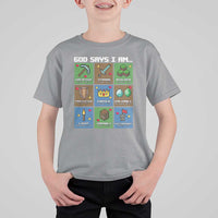 God Says I Am Pixel Art Graphic T Shirt For Kid Christian Affirmation Gamer Bible Verses - Wonder Print Shop