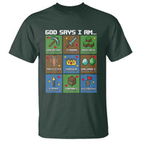 God Says I Am Pixel Art Graphic T Shirt Christian Affirmation Gamer Bible Verses - Wonder Print Shop