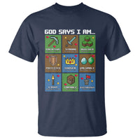 God Says I Am Pixel Art Graphic T Shirt Christian Affirmation Gamer Bible Verses - Wonder Print Shop