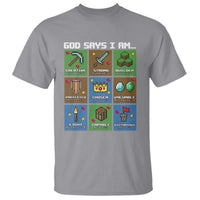 God Says I Am Pixel Art Graphic T Shirt Christian Affirmation Gamer Bible Verses - Wonder Print Shop