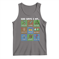 God Says I Am Pixel Art Graphic Tank Top Christian Affirmation Gamer Bible Verses - Wonder Print Shop