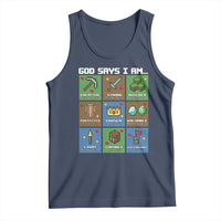 God Says I Am Pixel Art Graphic Tank Top Christian Affirmation Gamer Bible Verses - Wonder Print Shop