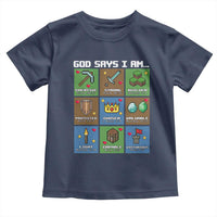 God Says I Am Pixel Art Graphic Toddler T Shirt Christian Affirmation Gamer Bible Verses - Wonder Print Shop