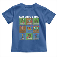 God Says I Am Pixel Art Graphic Toddler T Shirt Christian Affirmation Gamer Bible Verses - Wonder Print Shop