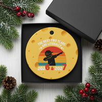 The Next Two Years Are Literally 6 7 Ceramic Ornament Funny 2026 2027 Meme Dabbing Boy Retro - Wonder Print Shop