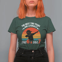 The Next Two Years Are Literally 6 7 T Shirt For Women Funny 2026 2027 Meme Dabbing Boy Retro - Wonder Print Shop