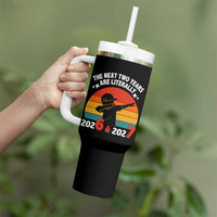 The Next Two Years Are Literally 6 7 Tumbler With Handle Funny 2026 2027 Meme Dabbing Boy Retro - Wonder Print Shop