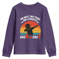 The Next Two Years Are Literally 6 7 Youth Sweatshirt Funny 2026 2027 Meme Dabbing Boy Retro - Wonder Print Shop