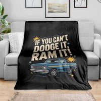 If You Can’t Dodge It Ram It Funny Truck Meme Throw Blanket for Gearheads Country Road Warriors - Wonder Print Shop