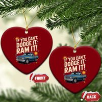 If You Can’t Dodge It Ram It Funny Truck Meme Ceramic Ornament for Gearheads Country Road Warriors - Wonder Print Shop