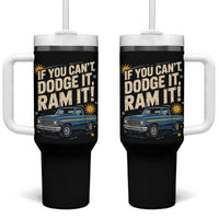 If You Can’t Dodge It Ram It Funny Truck Meme Tumbler With Handle for Gearheads Country Road Warriors - Wonder Print Shop