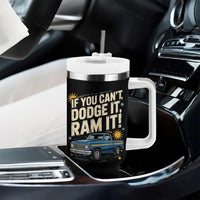 If You Can’t Dodge It Ram It Funny Truck Meme Tumbler With Handle for Gearheads Country Road Warriors - Wonder Print Shop