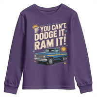 If You Can’t Dodge It Ram It Funny Truck Meme Youth Sweatshirt for Gearheads Country Road Warriors - Wonder Print Shop