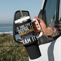 If You Can’t Dodge It Ram It Retro Truck Meme Tumbler With Handle for Gearheads Country Road Warriors - Wonder Print Shop
