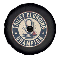 Funny Toilet Clogging Champion Badge Meme Spare Tire Cover for Poop Legends Gut Bomb Gladiators - Wonder Print Shop