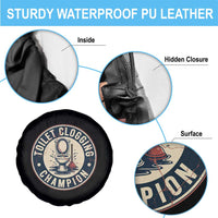 Funny Toilet Clogging Champion Badge Meme Spare Tire Cover for Poop Legends Gut Bomb Gladiators - Wonder Print Shop