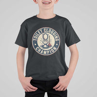Funny Toilet Clogging Champion Badge Meme T Shirt For Kid for Poop Legends Gut Bomb Gladiators - Wonder Print Shop