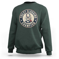 Funny Toilet Clogging Champion Badge Meme Sweatshirt for Poop Legends Gut Bomb Gladiators - Wonder Print Shop
