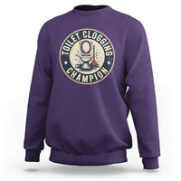 Funny Toilet Clogging Champion Badge Meme Sweatshirt for Poop Legends Gut Bomb Gladiators - Wonder Print Shop
