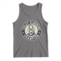Funny Toilet Clogging Champion Badge Meme Tank Top for Poop Legends Gut Bomb Gladiators - Wonder Print Shop