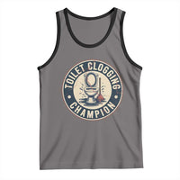 Funny Toilet Clogging Champion Badge Meme Tank Top for Poop Legends Gut Bomb Gladiators - Wonder Print Shop